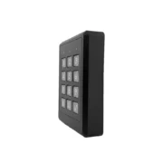 Clavier à code FDI K-PAD noir version plastique ABS touches rétroéclairées bleu de profil